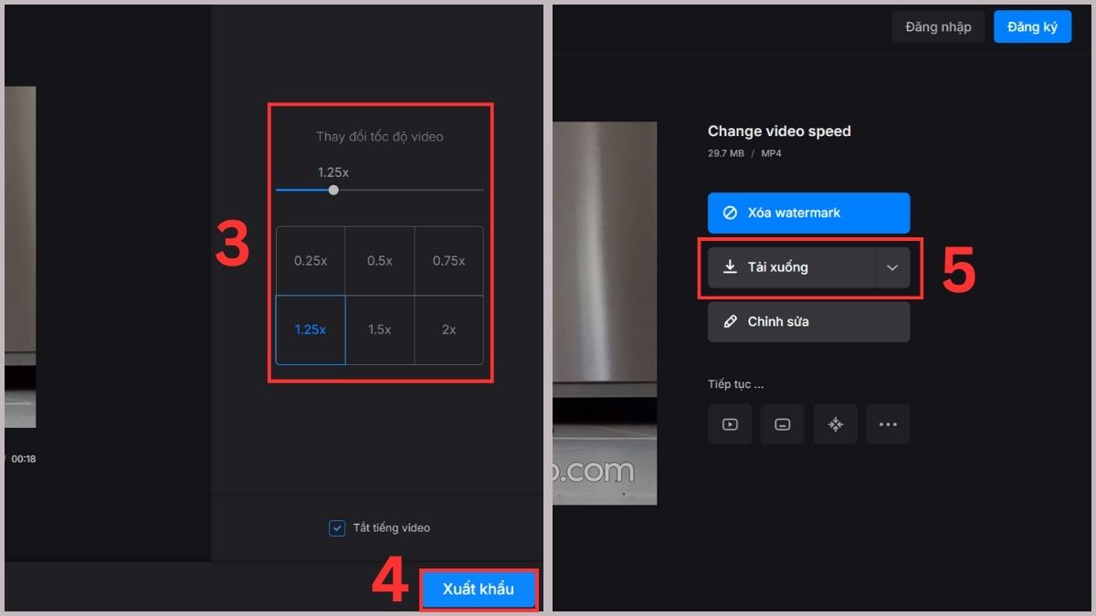 Chỉnh tốc độ video trong PowerPoint bằng trang web bước 2