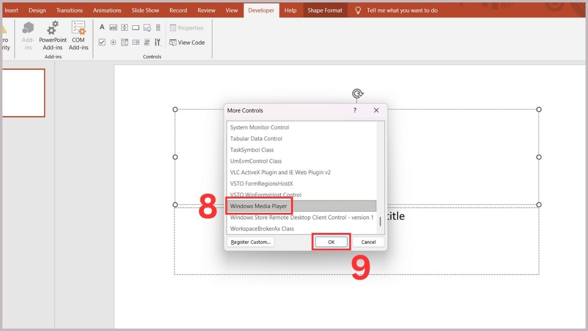 Chọn Windows Media Player sau đó chọn OK