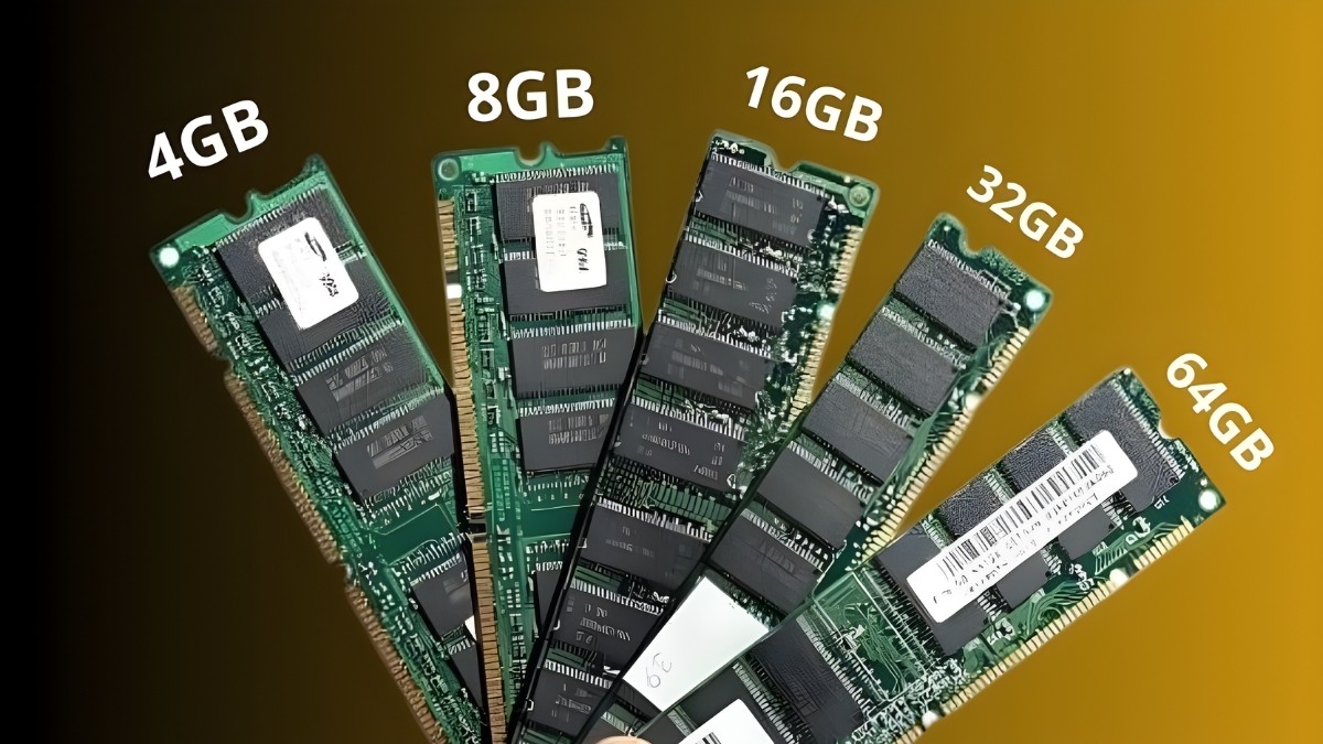 Dung lượng RAM là tổng dung lương bộ nhớ tạm thời