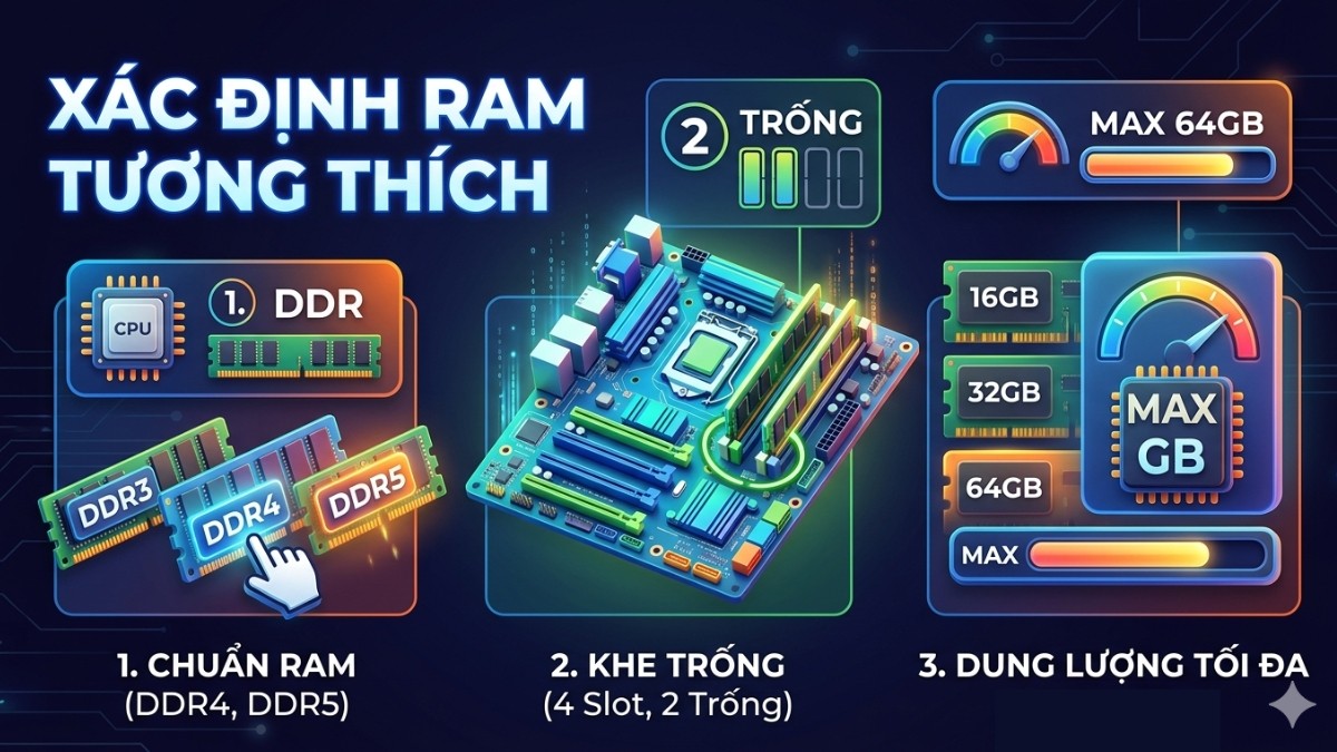 Xác định loại RAM tương thích