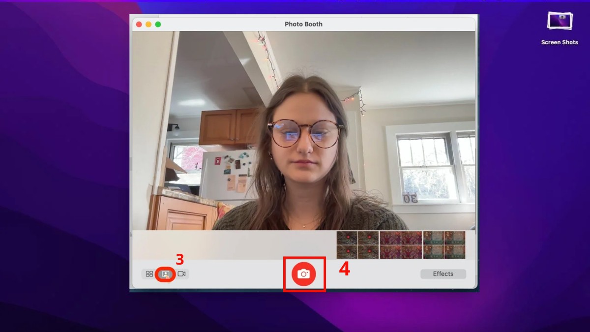 Cách chụp ảnh bằng laptop hệ điều hành macOS bước 2