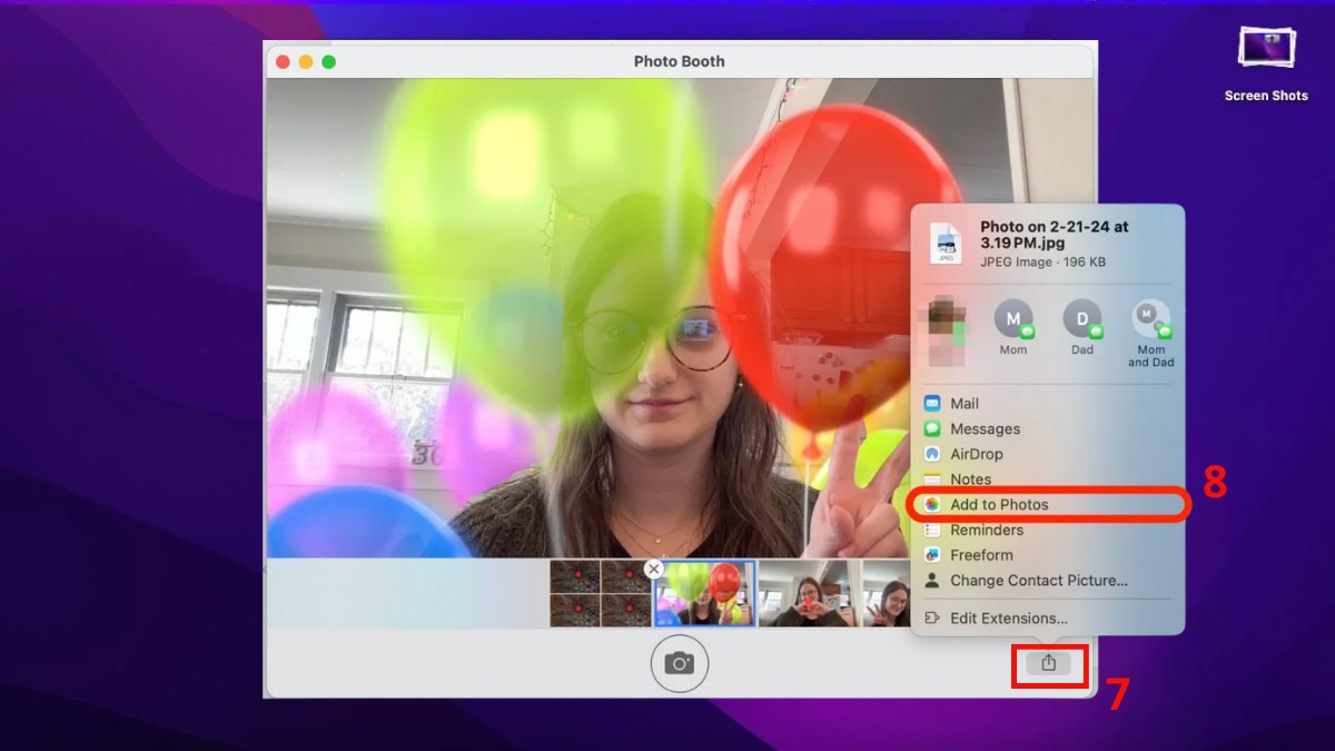 Cách chụp ảnh bằng laptop hệ điều hành macOS bước 4