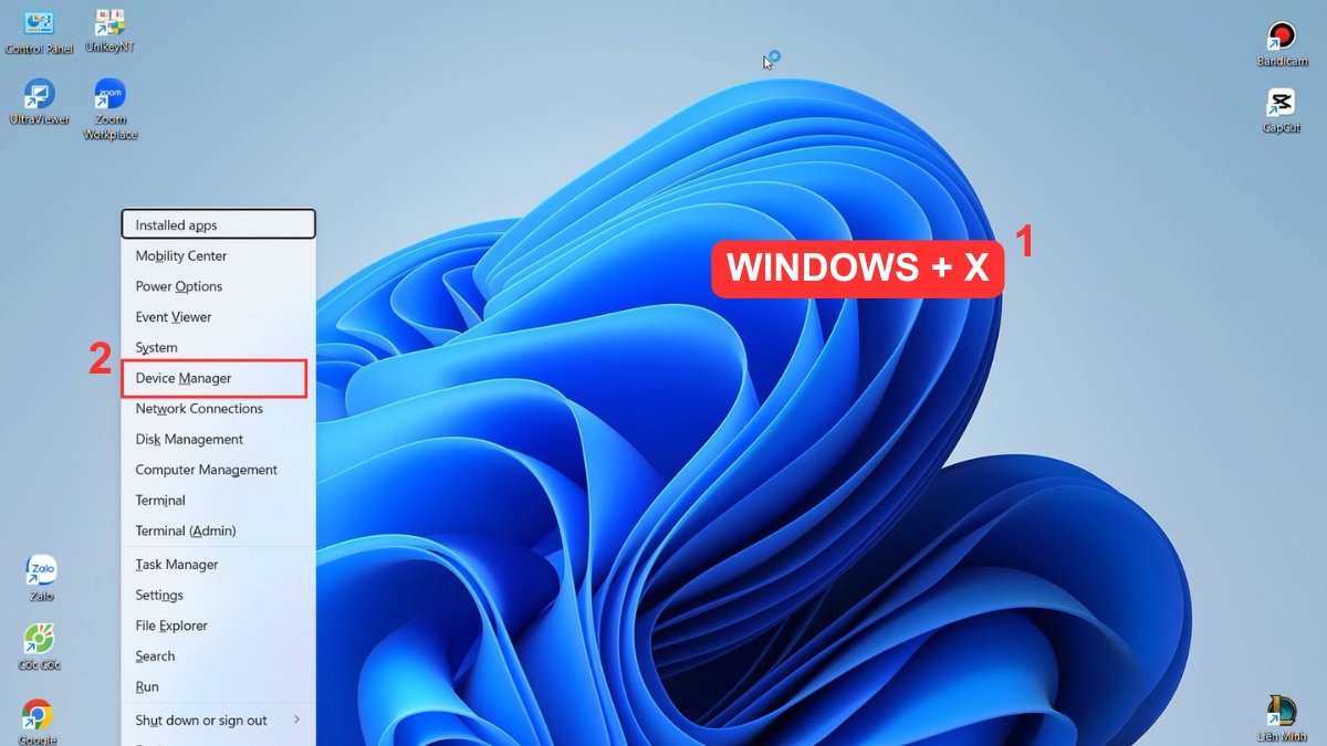 Cập nhật driver touchpad bước 1