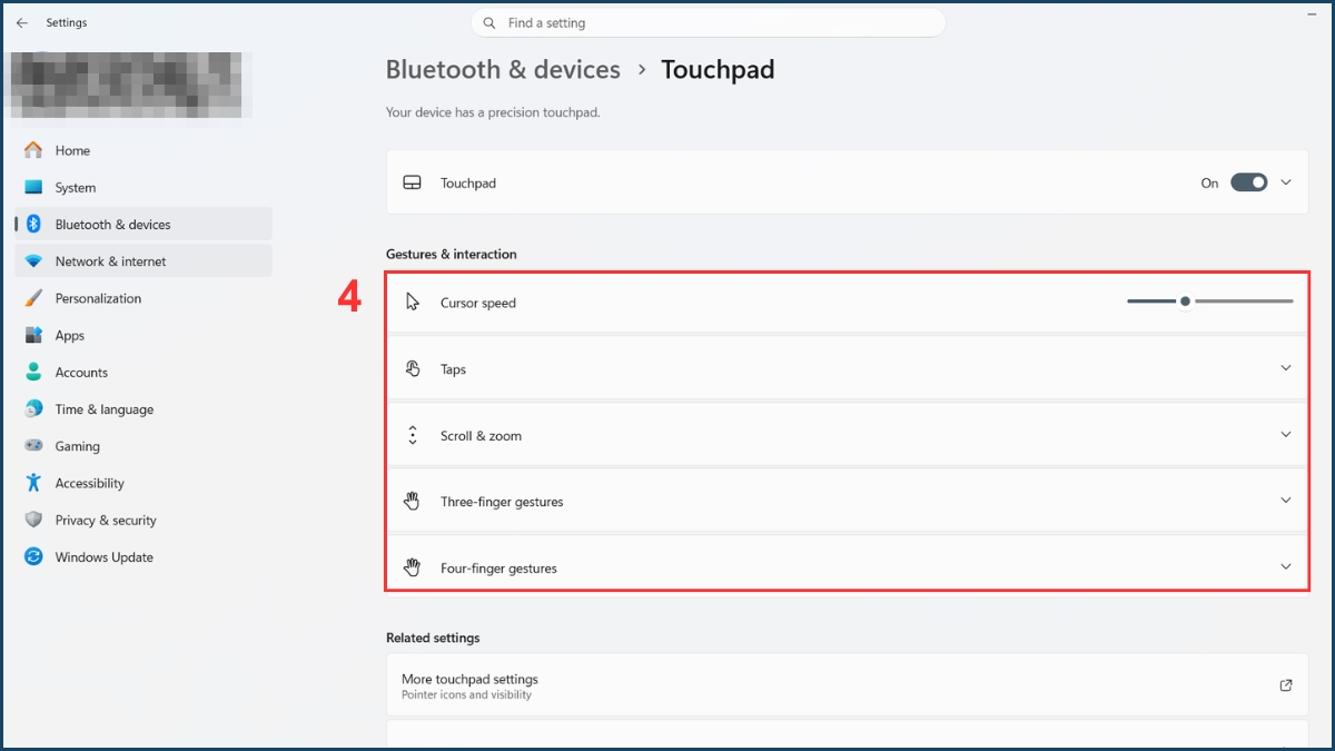 Tùy chỉnh cài đặt touchpad trên laptop Dell bước 3