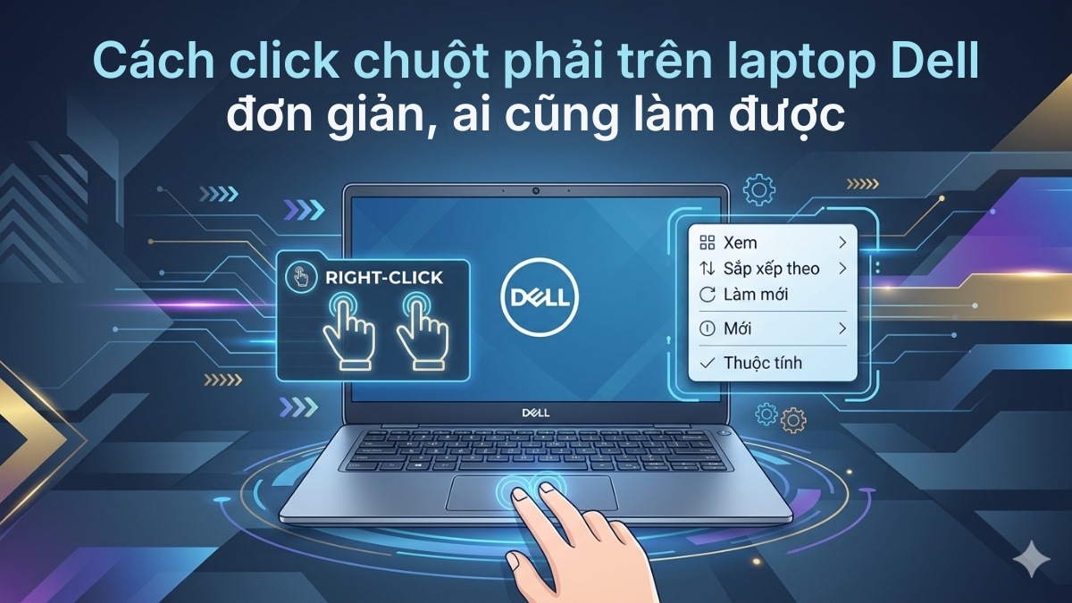 Cách click chuột phải trên laptop Dell đơn giản, ai cũng làm được