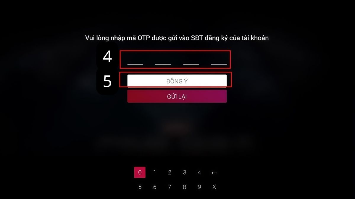 Hướng dẫn cách tạo tài khoản FPT Play trên tivi bước 3