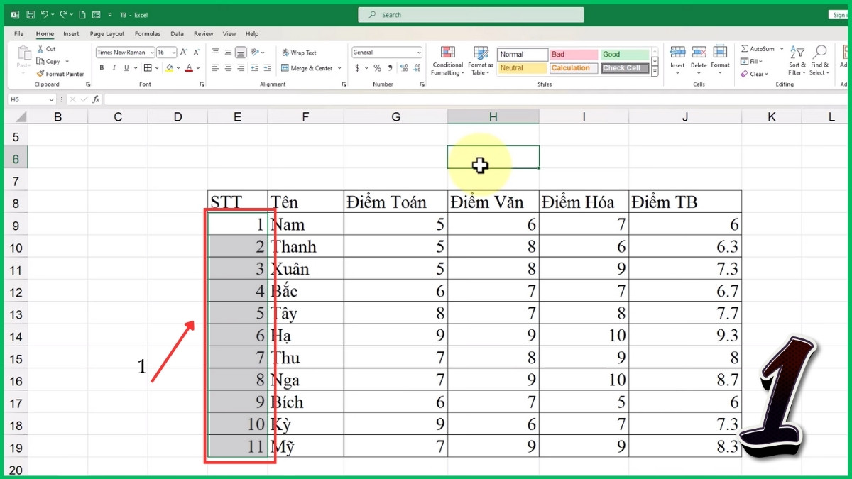 Đánh số thứ tự trong Excel theo nhóm bằng hàm COUNTIF bước 3