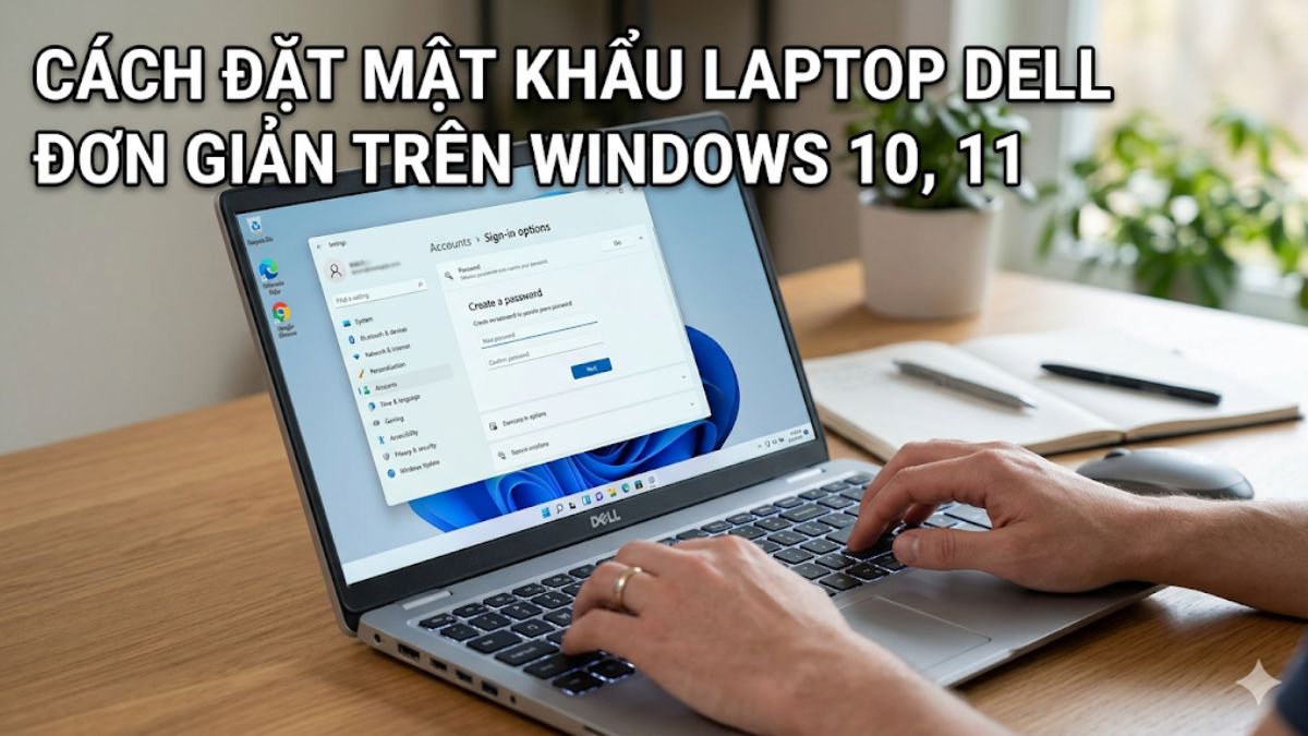 Cách đặt mật khẩu laptop Dell đơn giản trên Windows 10, 11