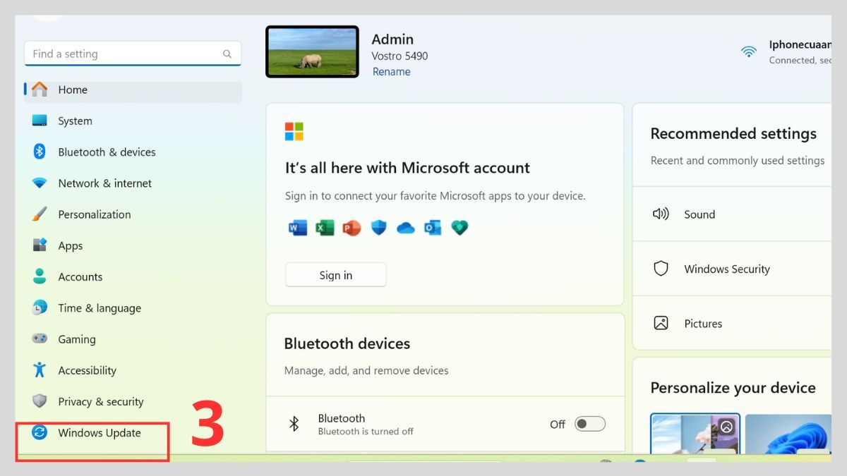 Update hệ điều hành Windows và driver máy tính bước 2
