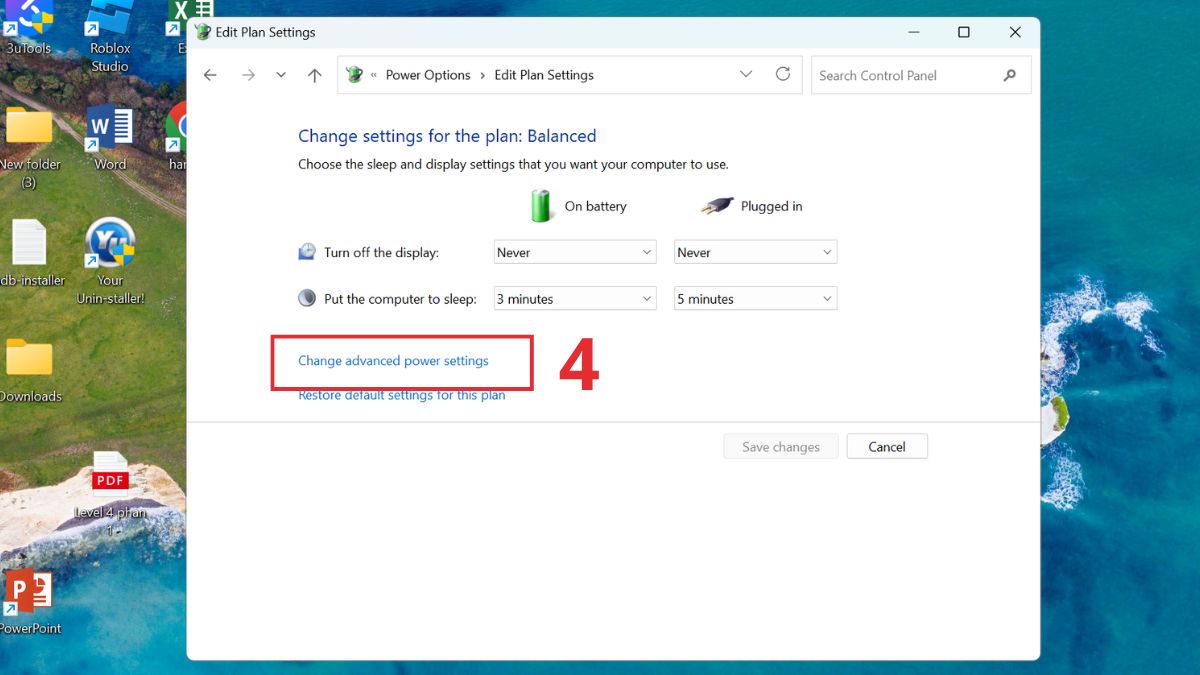 Bật chế độ hiệu suất tối đa khi cắm sạc để máy tính chạy hết công suất bước 4