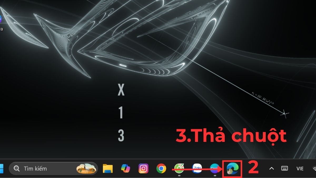 Di chuyển ứng dụng trên Taskbar bước 2