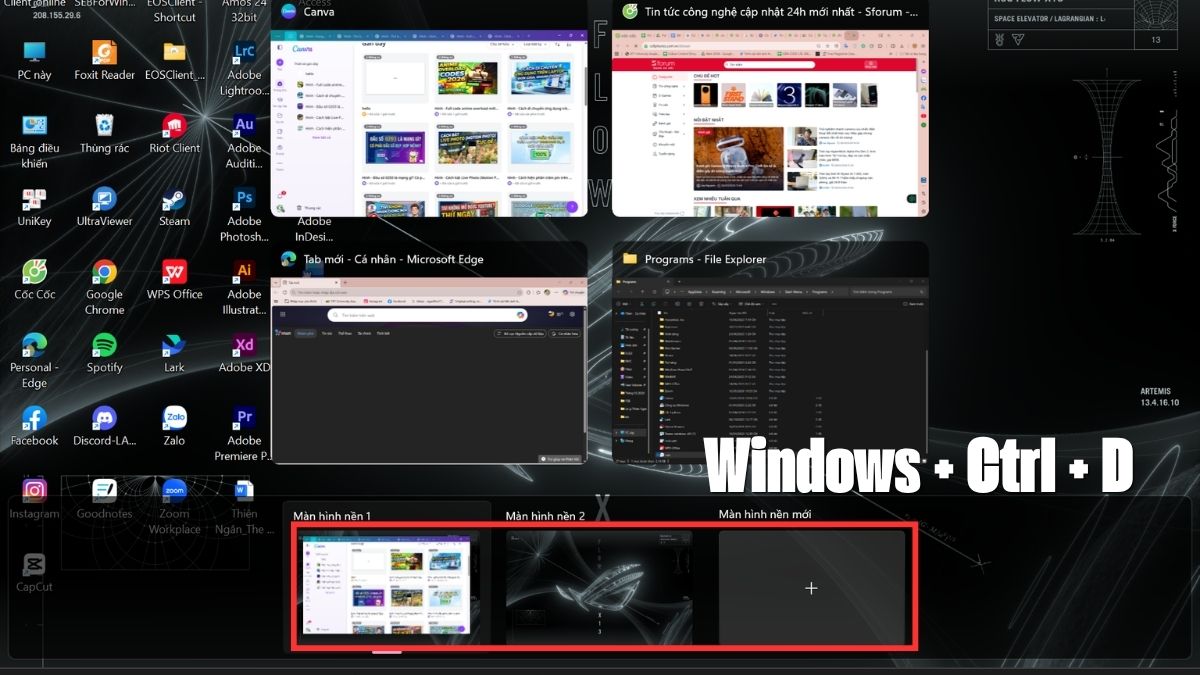 Tạo Desktop riêng cho từng nhóm công việc