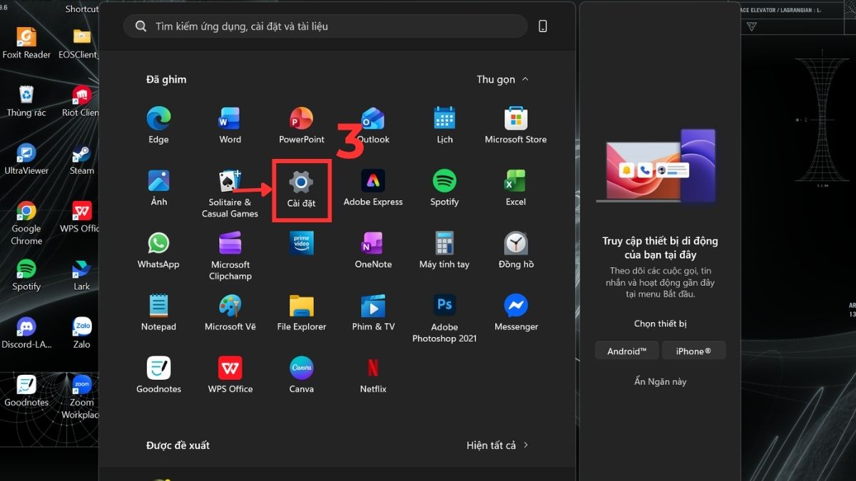 Di chuyển ứng dụng trong Start Menu bước 3
