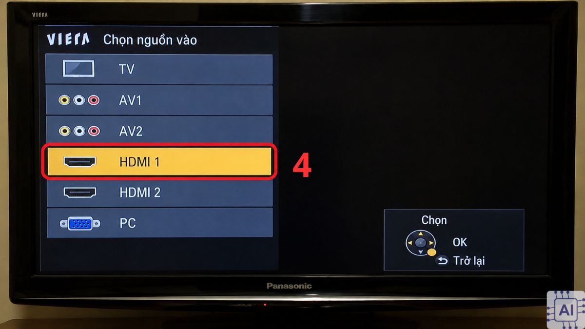 Chọn đúng cổng vật lý vừa cắm dây