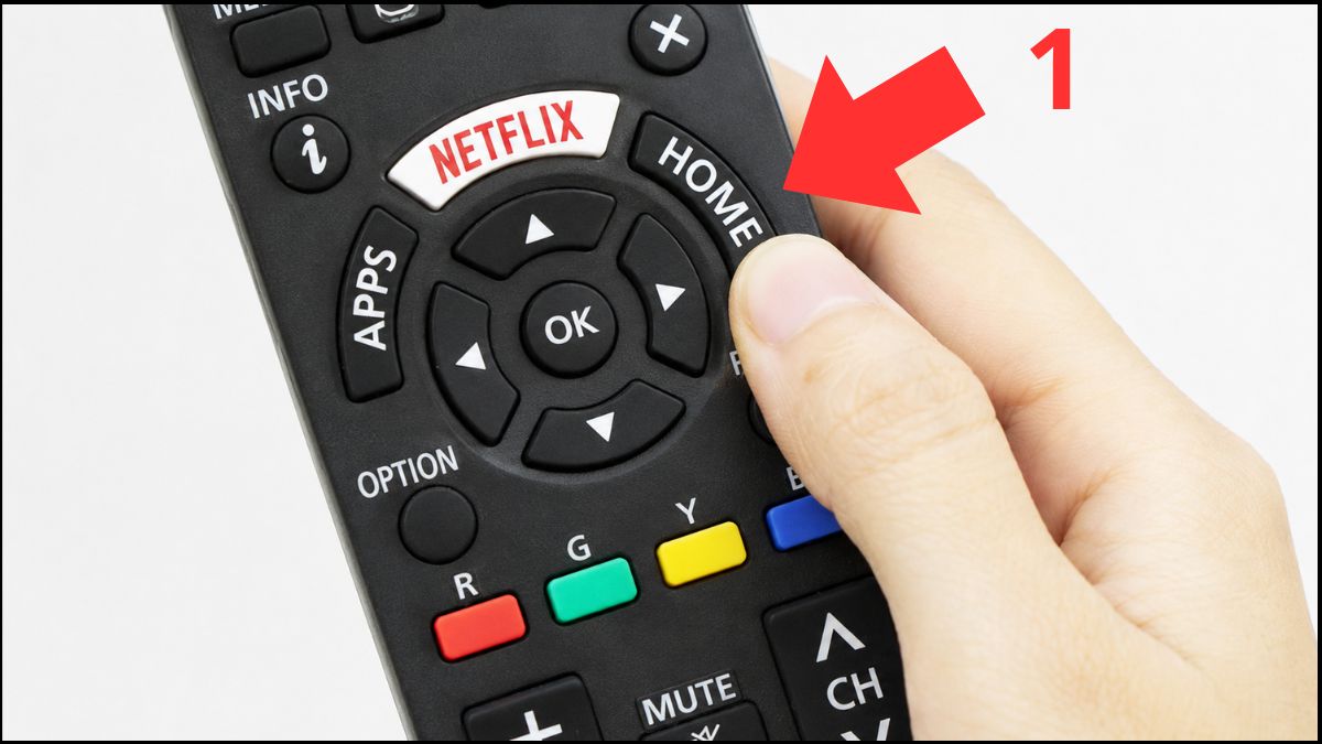 Nhấn nút Home trên điều khiển