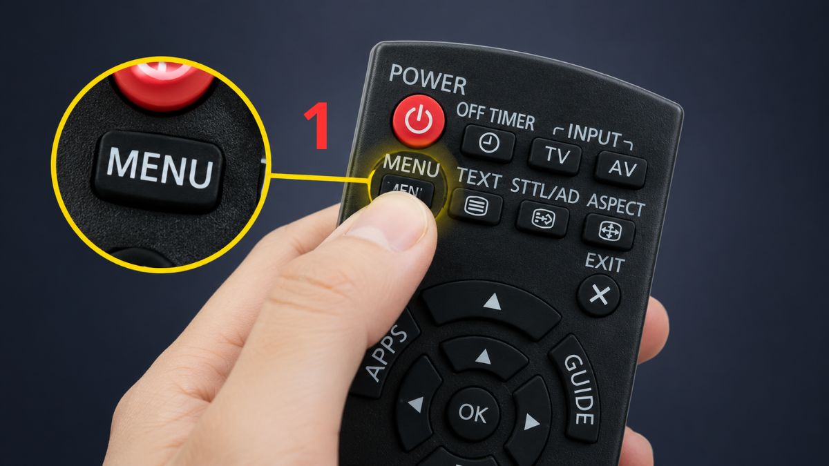 Cách dò lại kênh trên tivi Panasonic khi bị mất kênh bước 1