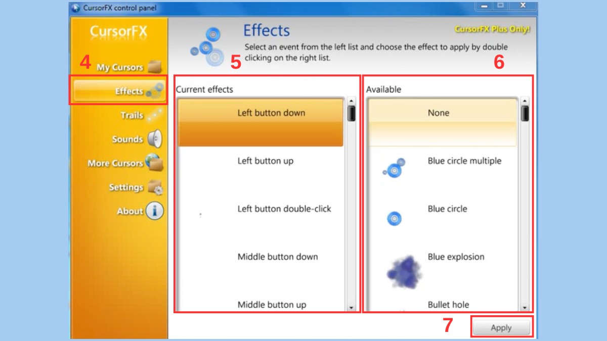 Cách thay con trỏ chuột máy tính bằng phần mềm CursorFX bước 2