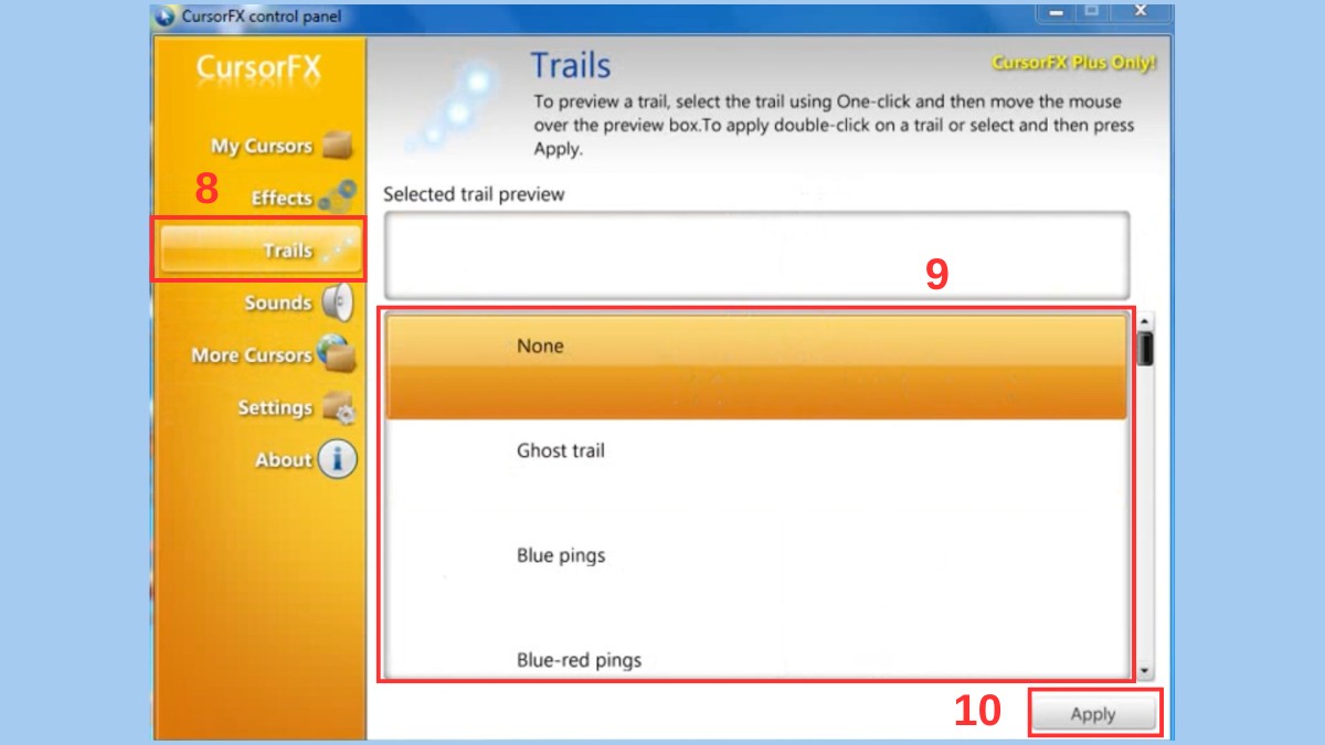 Cách thay con trỏ chuột máy tính bằng phần mềm CursorFX bước 3