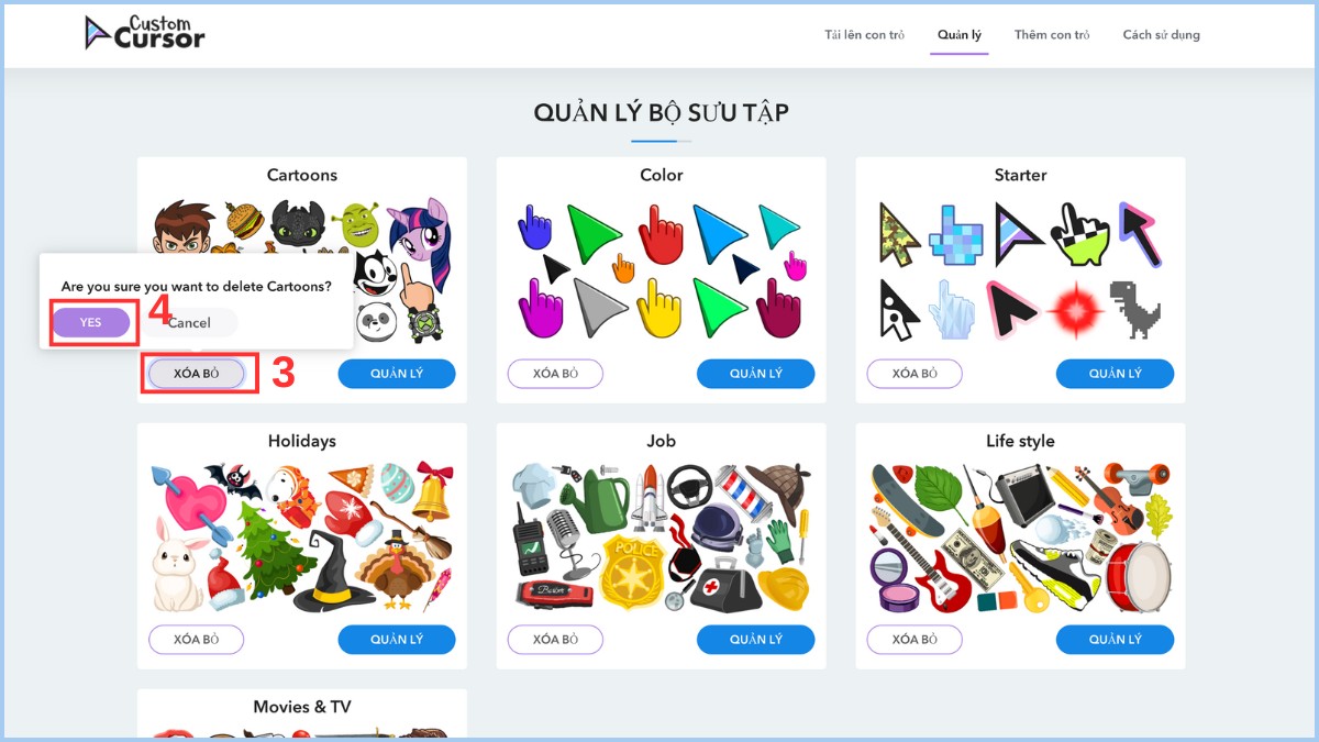 Thay đổi biểu tượng chuột bằng cách sử dụng Web bước 2