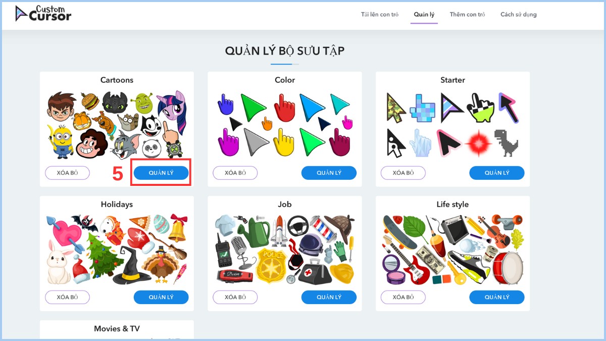 Thay đổi biểu tượng chuột bằng cách sử dụng Web bước 3