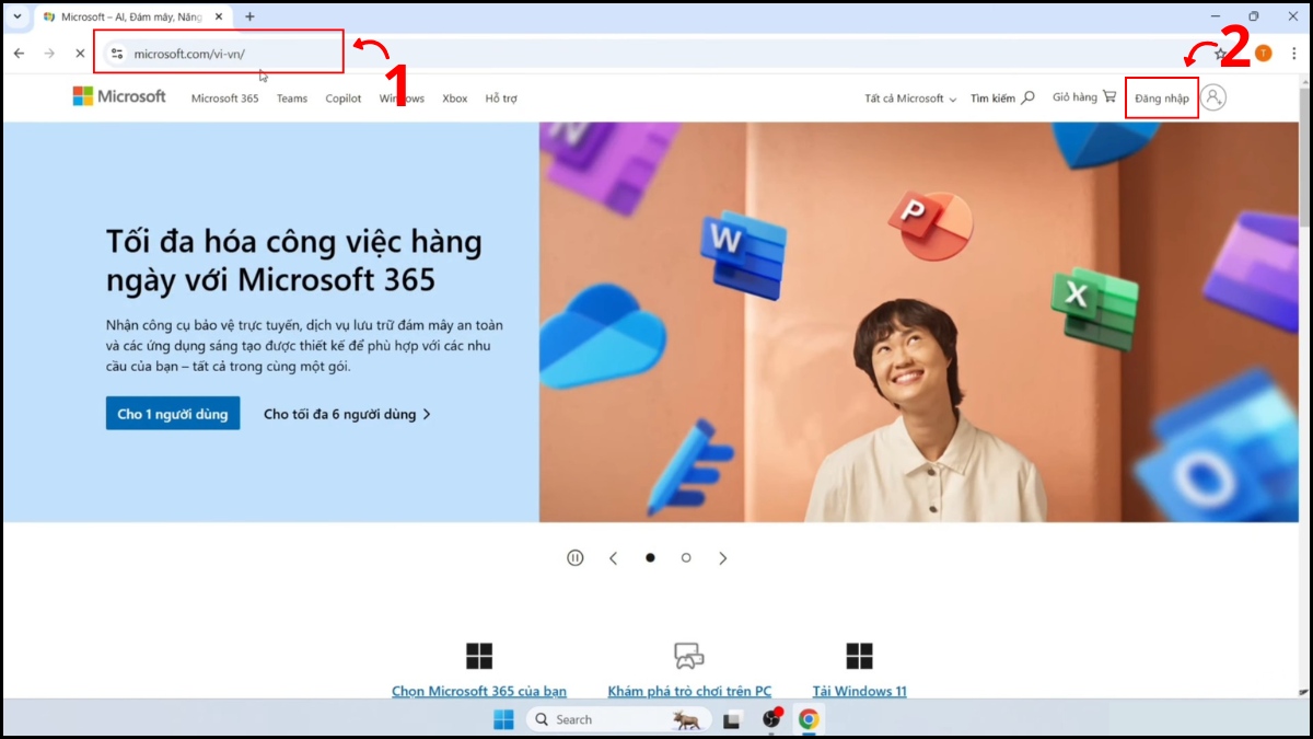 Đổi mật khẩu tài khoản Microsoft trên Windows 11 bước 1