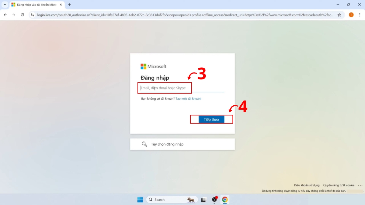 Đổi mật khẩu tài khoản Microsoft trên Windows 11 bước 2
