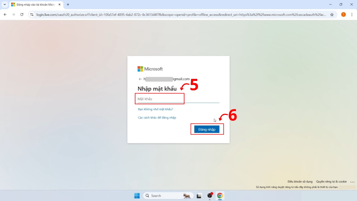 Đổi mật khẩu tài khoản Microsoft trên Windows 11 bước 2 1