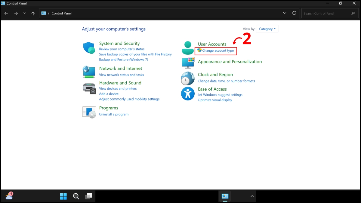 Đổi mật khẩu tài khoản Local trên Windows 11 bước 2
