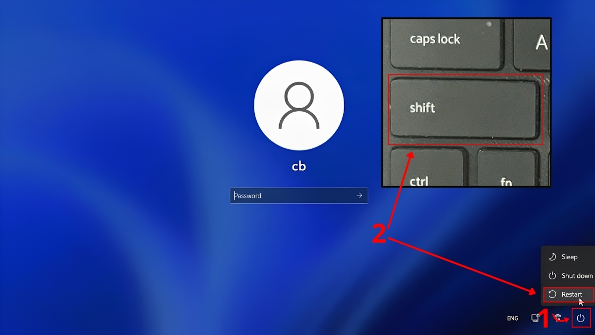 Khôi phục máy bằng chế độ Safe Mode hoặc Command Prompt bước 1