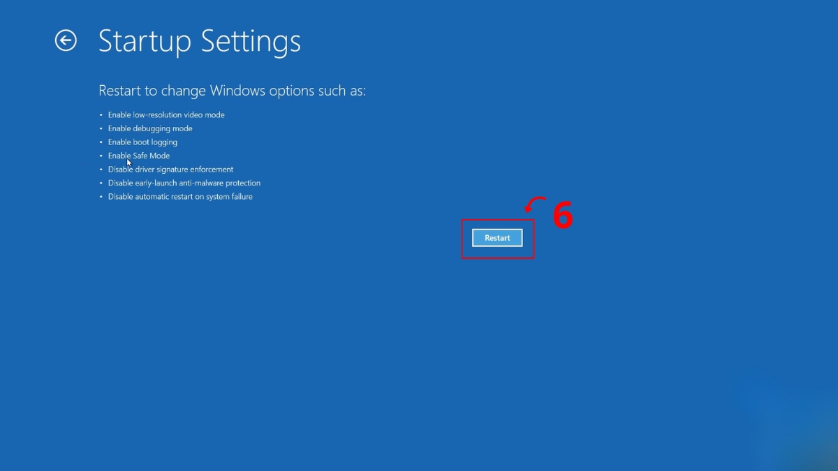 Khôi phục máy bằng chế độ Safe Mode hoặc Command Prompt bước 5