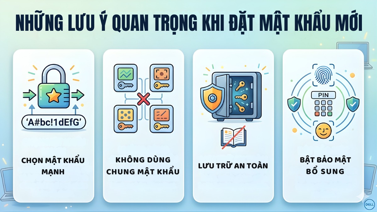 Những lưu ý quan trọng khi đặt mật khẩu mới