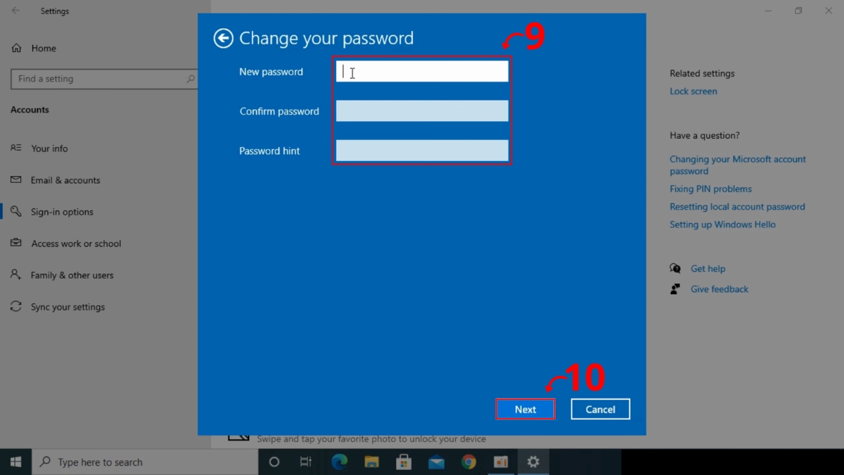 Cách đổi mật khẩu laptop Dell qua Settings bước 4 2