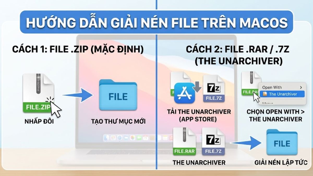 Cách giải nén file trên MacBook