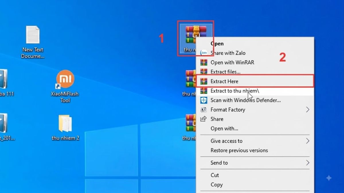 Cách giải nén file RAR có mật khẩu bước 1