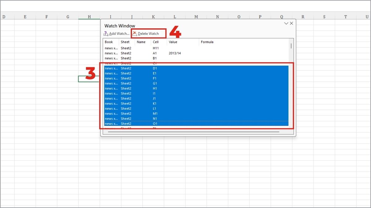 Giảm dung lượng file bằng cách xóa watch bước 2