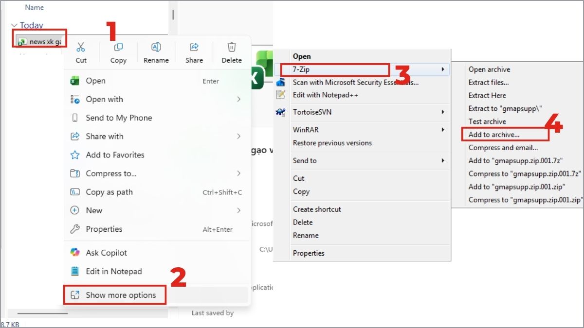 Dùng phần mềm giảm dung lượng file Excel miễn phí bước 1