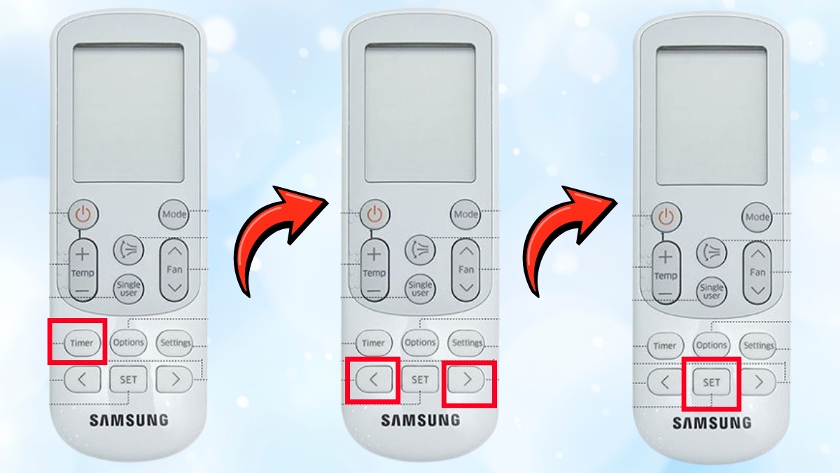 Cách hẹn giờ máy lạnh Samsung