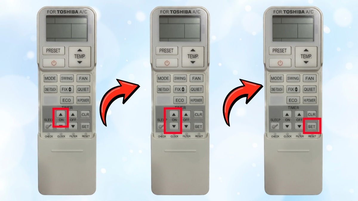 Cách hẹn giờ máy lạnh Toshiba