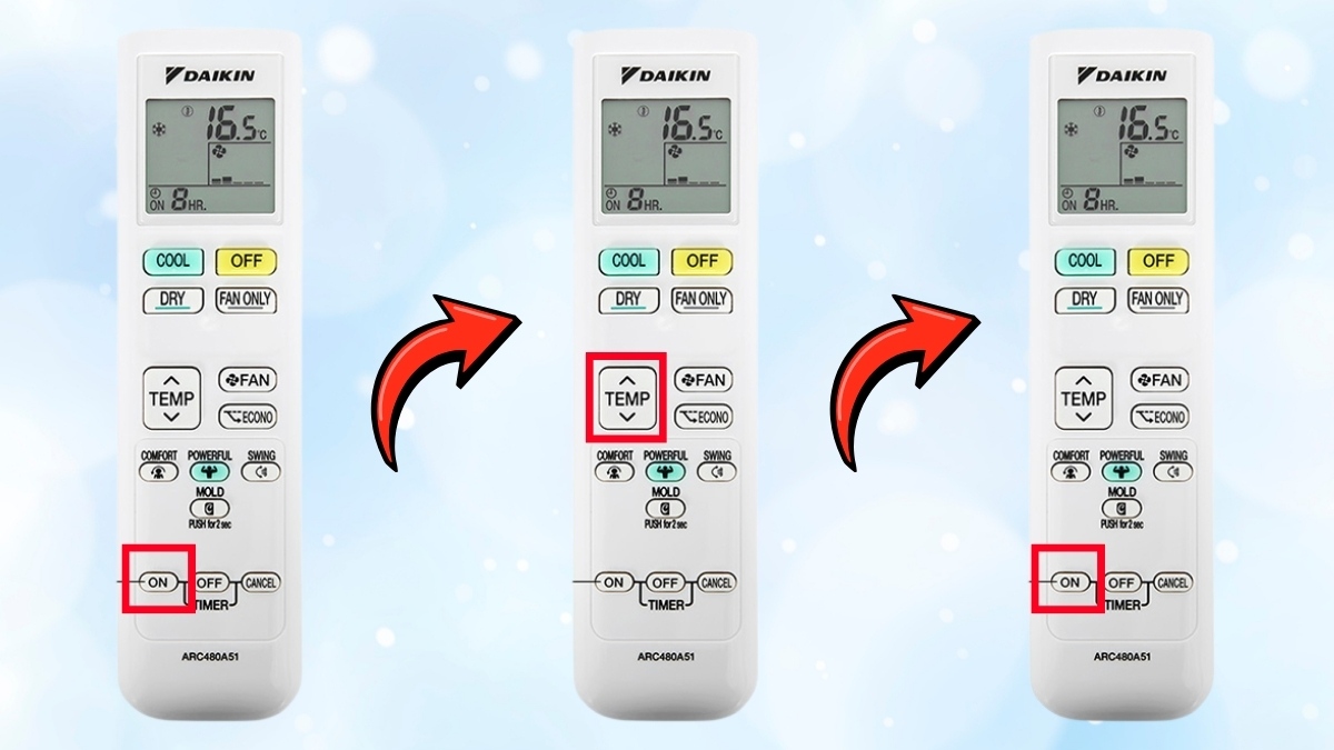 Cách hẹn giờ máy lạnh Daikin