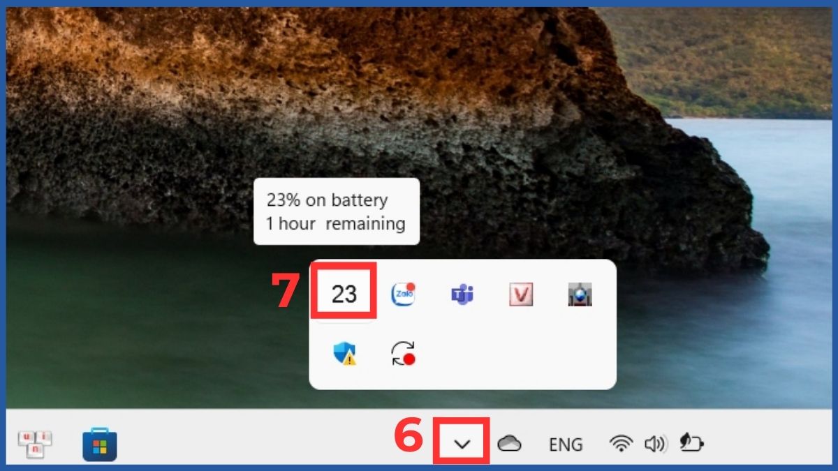 Sử dụng phần mềm hiển thị pin Battery Percentage Icon bước 5