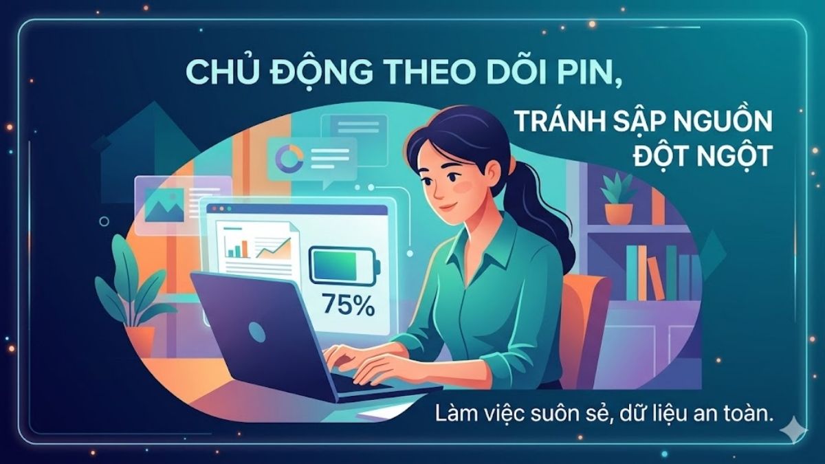 Giúp tránh tình trạng laptop tắt đột ngột khi đang làm việc