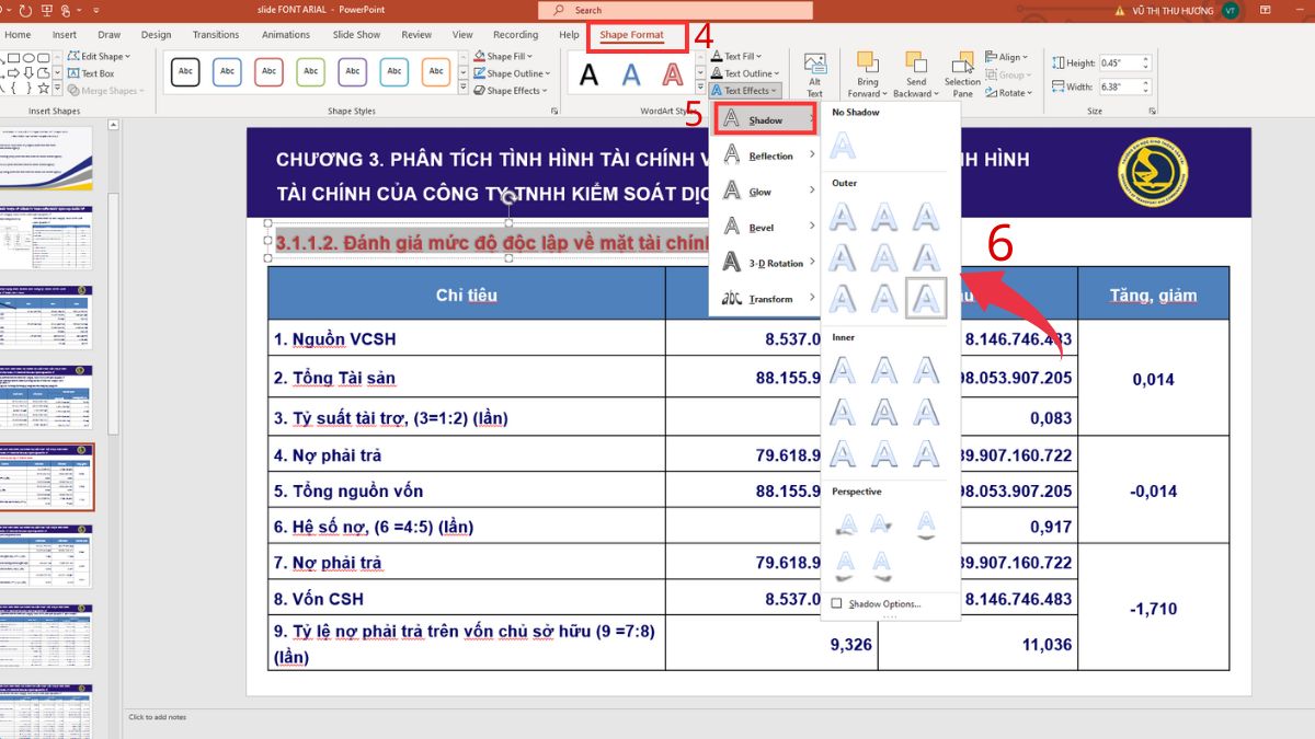 Hướng dẫn highlight trong PowerPoint bằng màu chữ và tô bóng nền bước 3