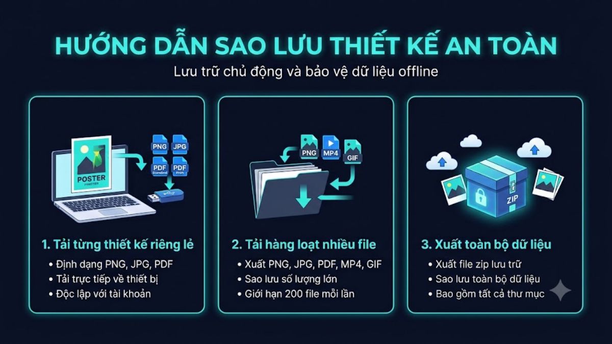 Cách sao lưu thiết kế trên Canva an toàn
