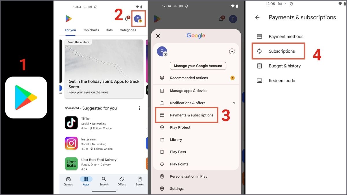 Cách hủy Canva Pro trên Android bước 1