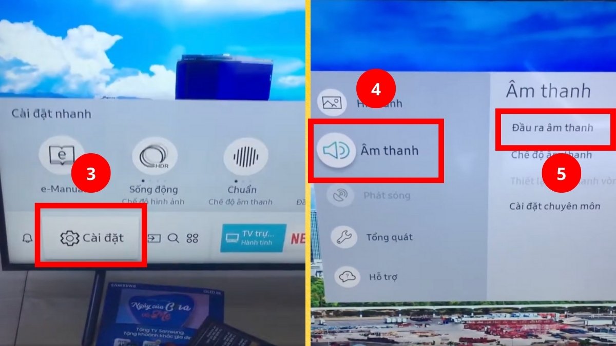 Cách kết nối tivi Samsung với Soundbar bước 2