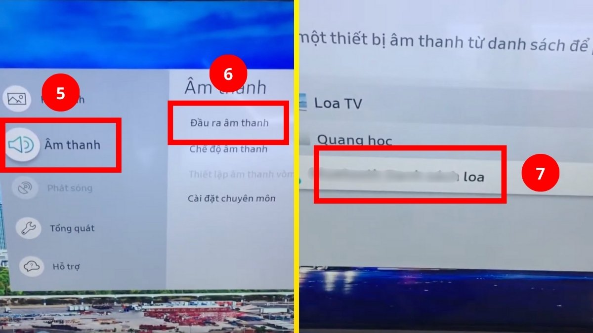 Cách kết nối tivi Samsung với loa không dây WiSA bước 3