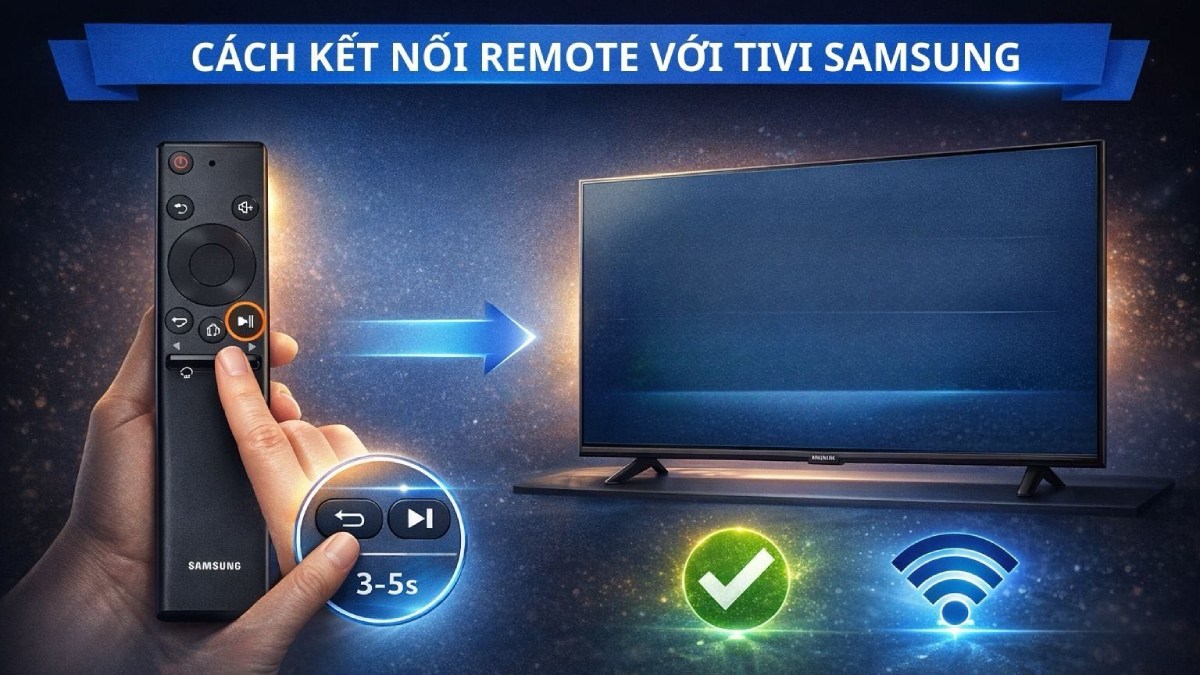Hướng dẫn cách kết nối Remote với tivi Samsung đơn giản, hiệu quả