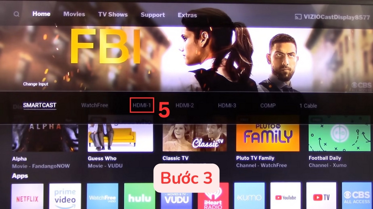 Kết nối tivi với truyền hình cáp thông qua cổng HDMI bước 3 (Hình minh họa)