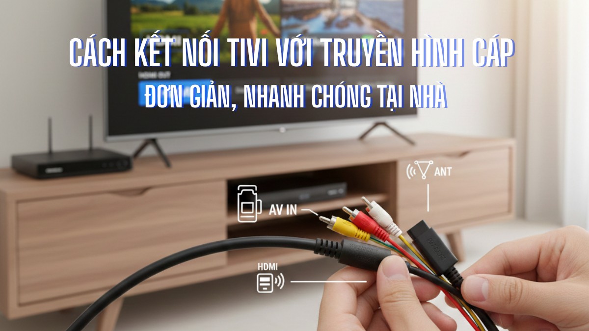Cách kết nối tivi với truyền hình cáp đơn giản, nhanh chóng tại nhà