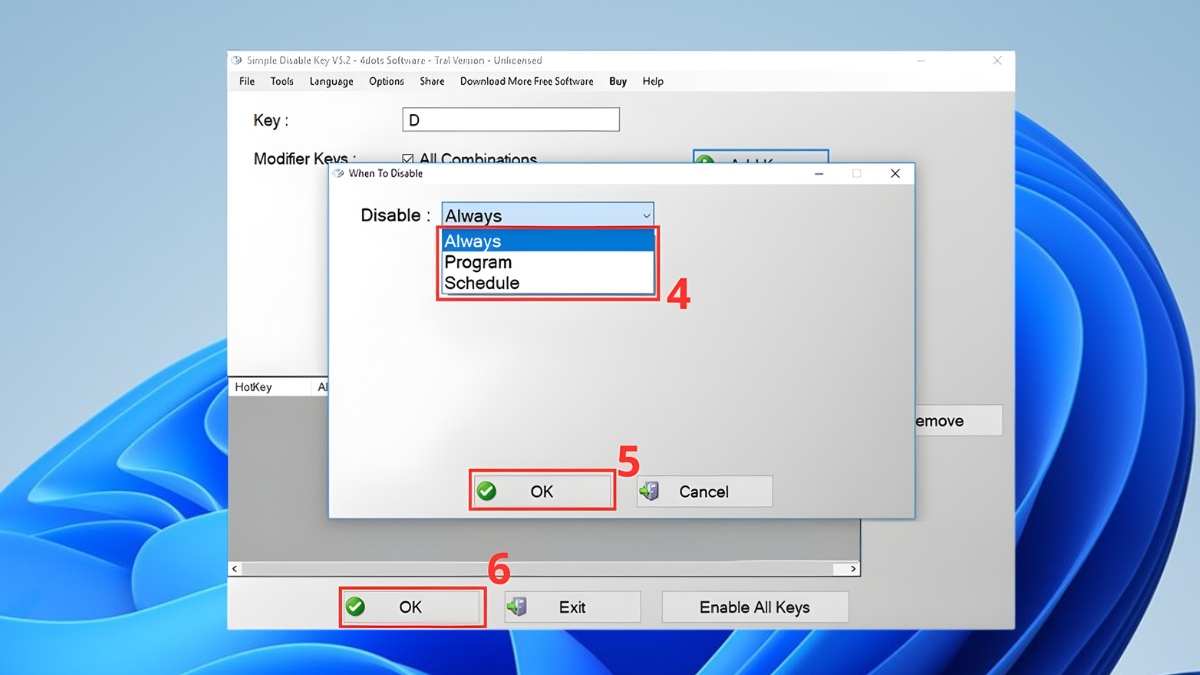 Cách khóa bàn phím laptop Dell bằng Simple Disable Key bước 3